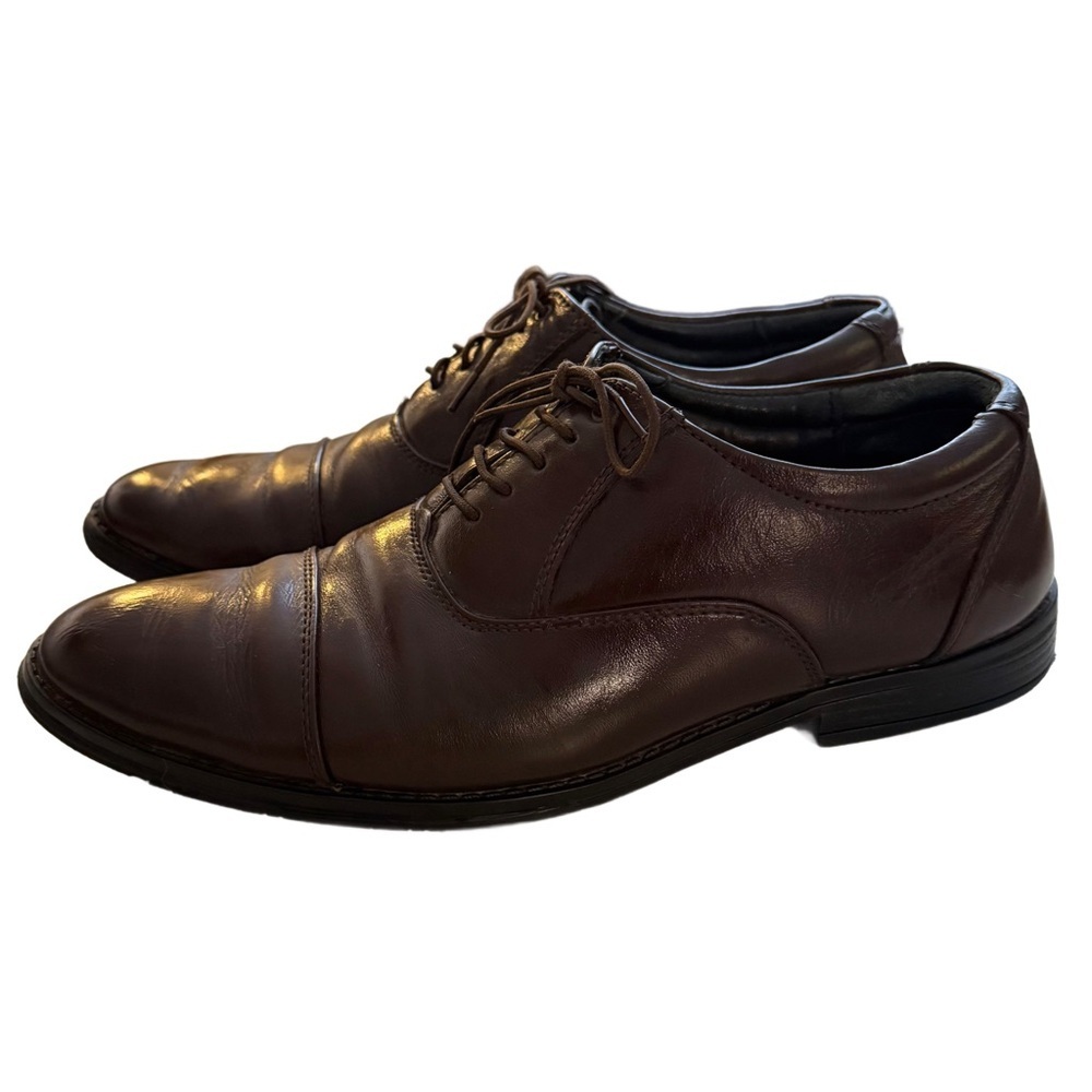 M-Zovi Classic Formal Leather Lace-Up Dress Shoes Chocolate Brown Business
